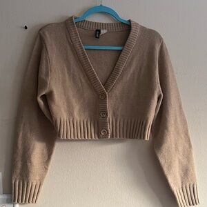 H&M Beige Button-Up Cardigan